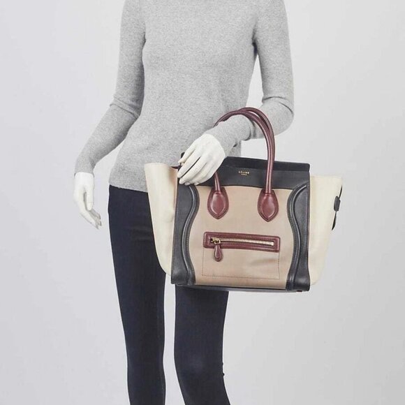 Celine Multicolor Leather Mini Luggage Tote Bag - Picture 2 of 12